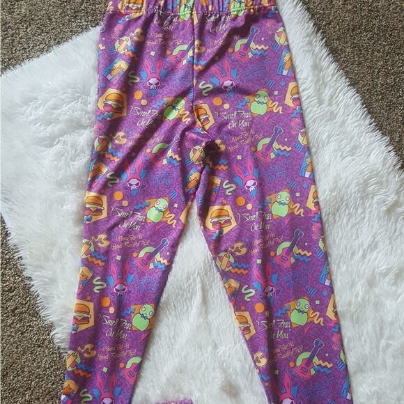 Bobs Burgers Purple Loot Crate Exlusive Leggings Purple Multicolor Size Medium - Picture 5 of 7